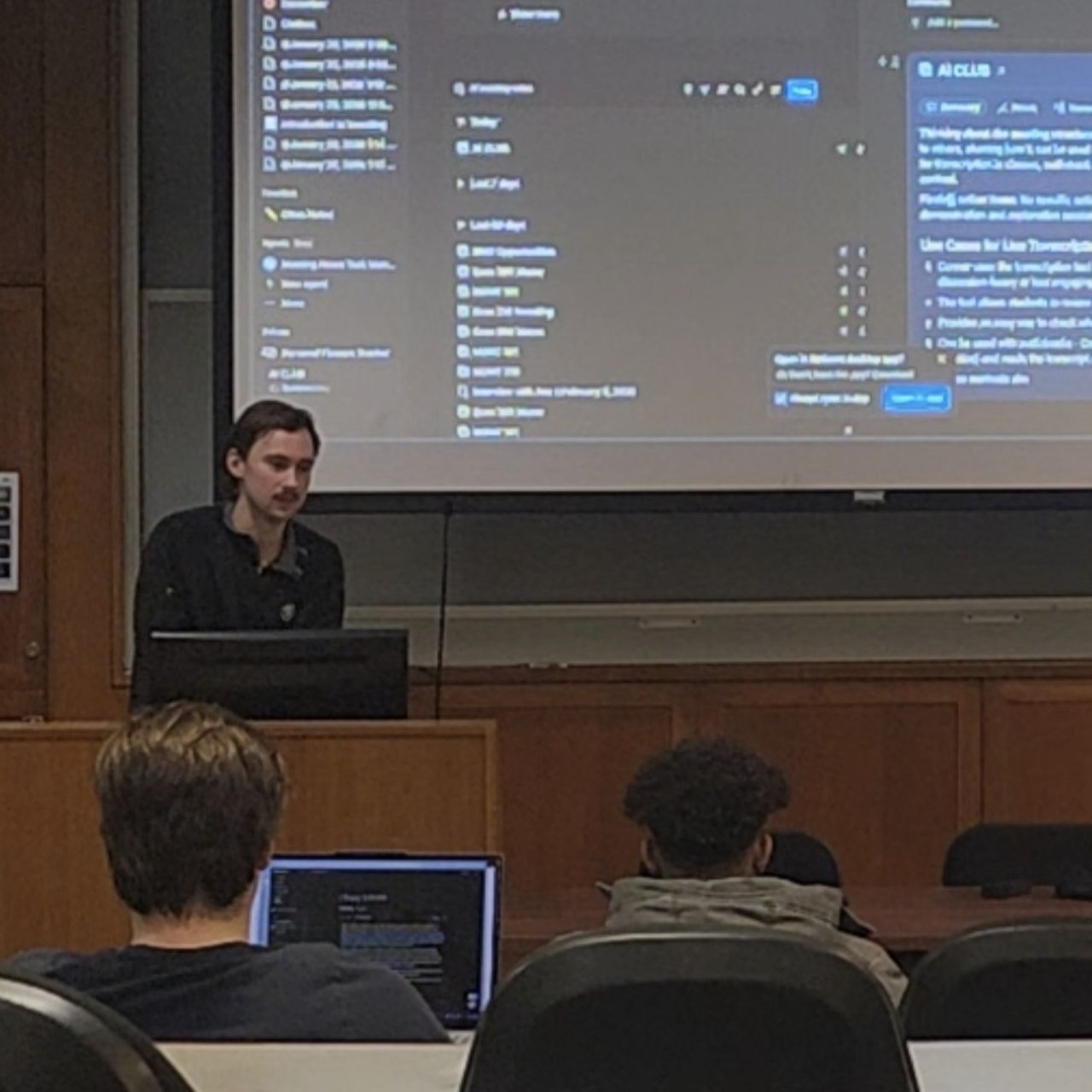 HWS AI Club members at a weekly meeting